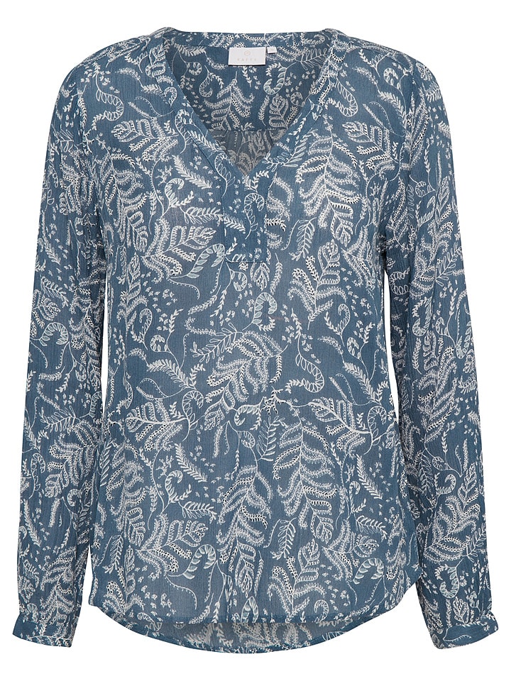 Kaffe Bluzka "Geisa" w kolorze niebiesko-białym rozmiar: 46