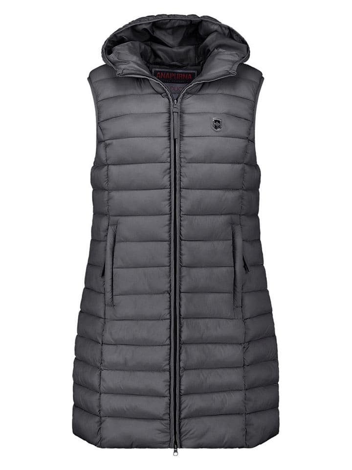 ANAPURNA Kamizelka pikowana "Vakitalana Long" w kolorze szarym rozmiar: S