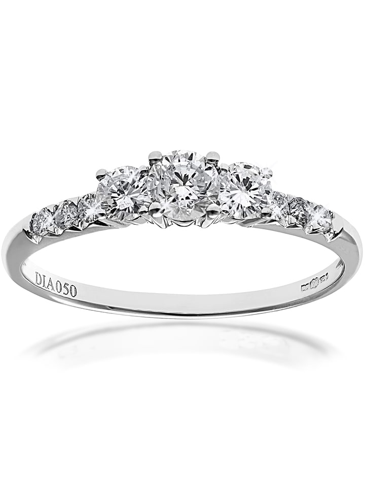 Revoni Złoty pierścionek z diamentami rozmiar: 56