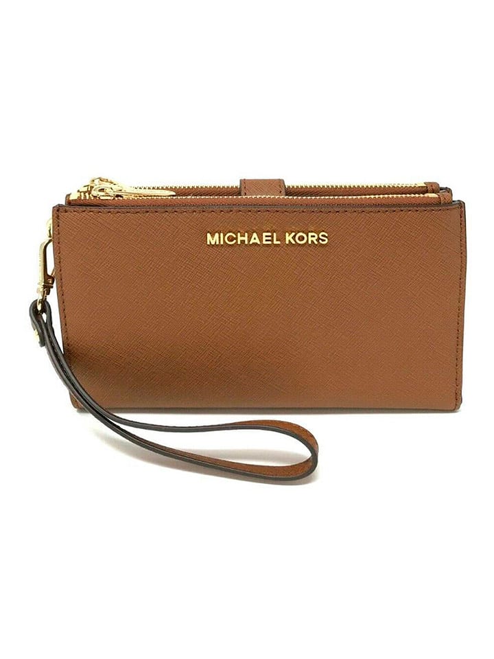 Michael Kors Skórzany portfel w kolorze karmelowym - 19 x 14 x 2 cm rozmiar: onesize