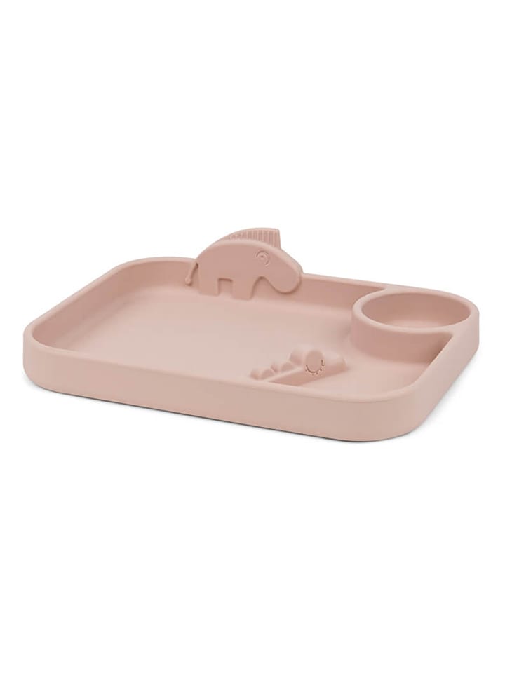 done by deer Talerz "Deer friends" w kolorze jasnoróżowym do nauki jedzenia - 21,5 x 16 cm rozmiar: onesize