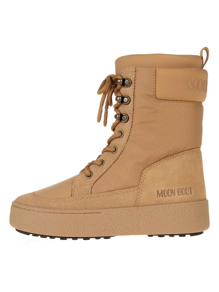 Moon Boot Skórzane botki "Ltrack Combat" w kolorze jasnobrązowym rozmiar: 39