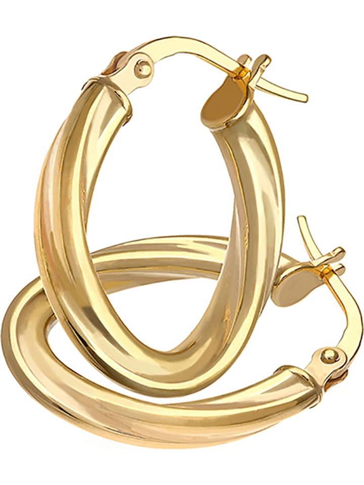 Revoni Złote kolczyki-kreole rozmiar: onesize