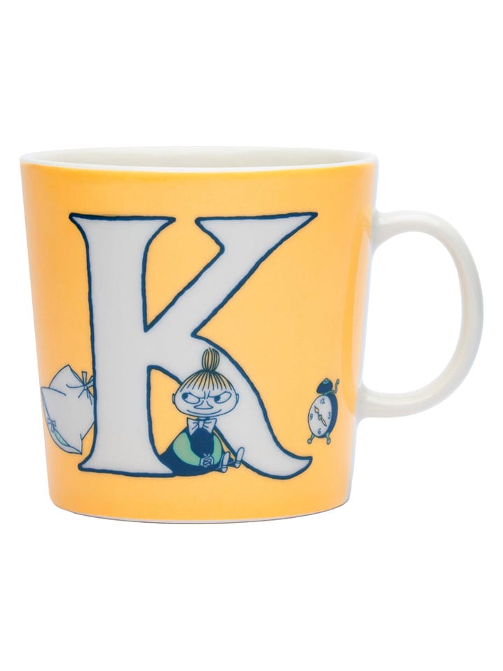 Moomin Kubek jumbo "K" w kolorze biało-pomarańczowym - 400 ml rozmiar: onesize