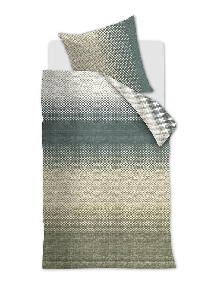 Beddinghouse Komplet pościeli satynowej "Duco" w kolorze zielonym rozmiar: 155x220 cm