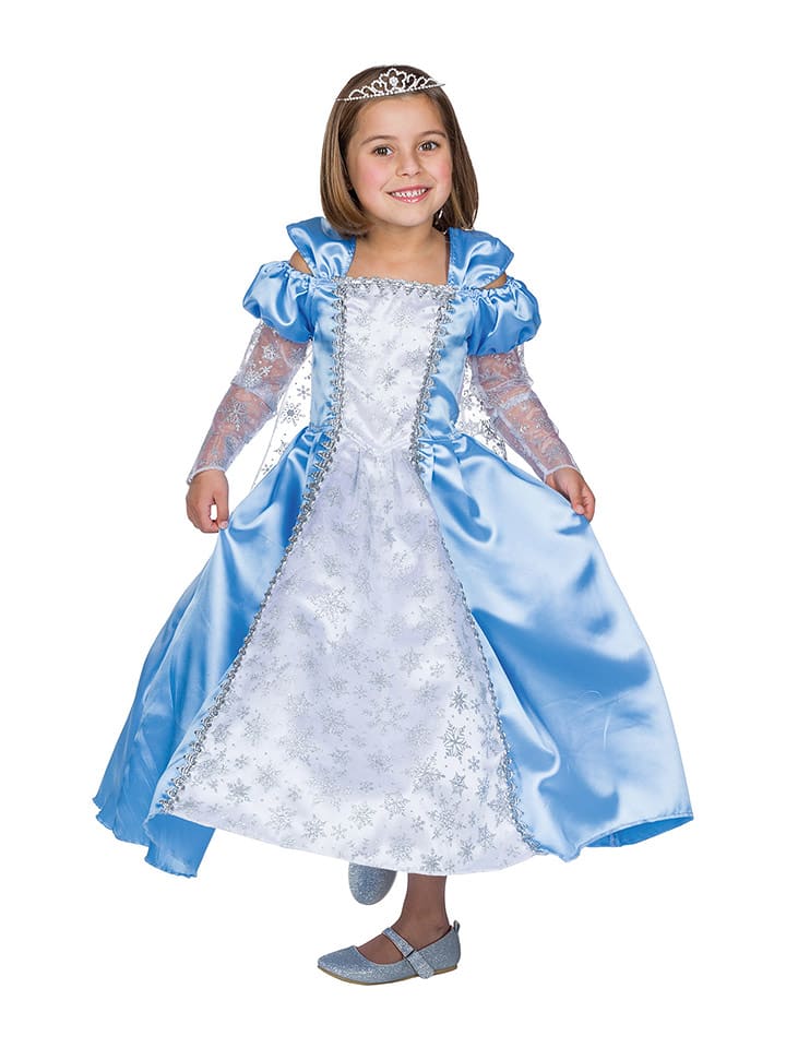 Party x People Sukienka kostiumowa "Ice Princess" w kolorze niebiesko-srebrnym rozmiar: 104