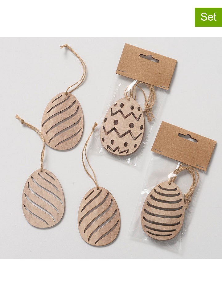 Boltze Zawieszki dekoracyjne (3 szt.) "Busty" w kolorze jasnobrązowym - wys. 9 cm rozmiar: onesize