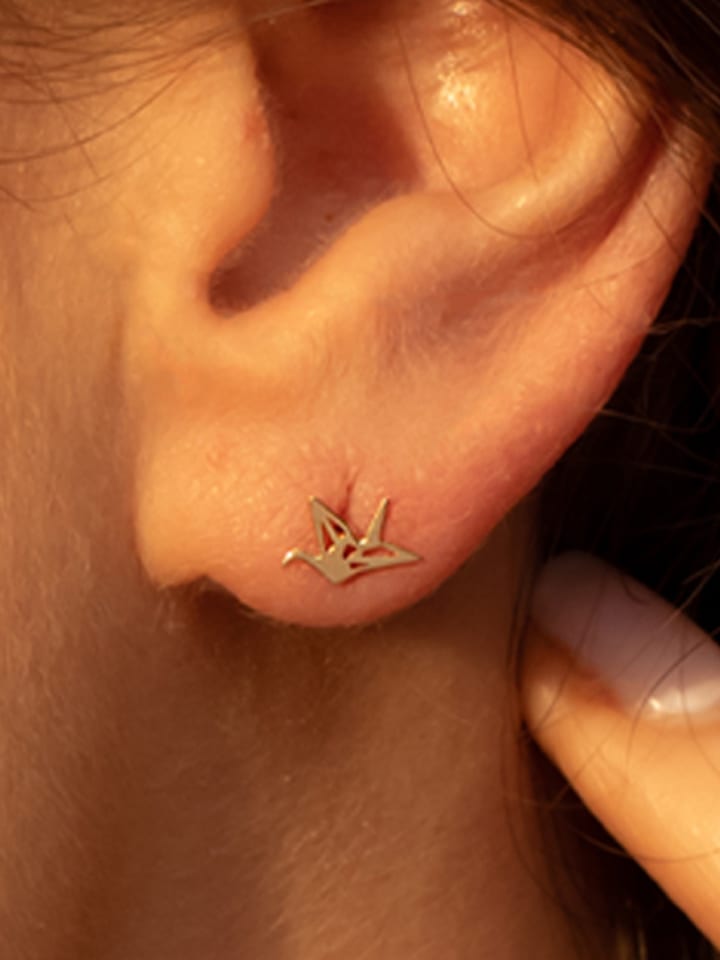 L instant d Or Złote kolczyki-wkrętki "Envolée" rozmiar: onesize