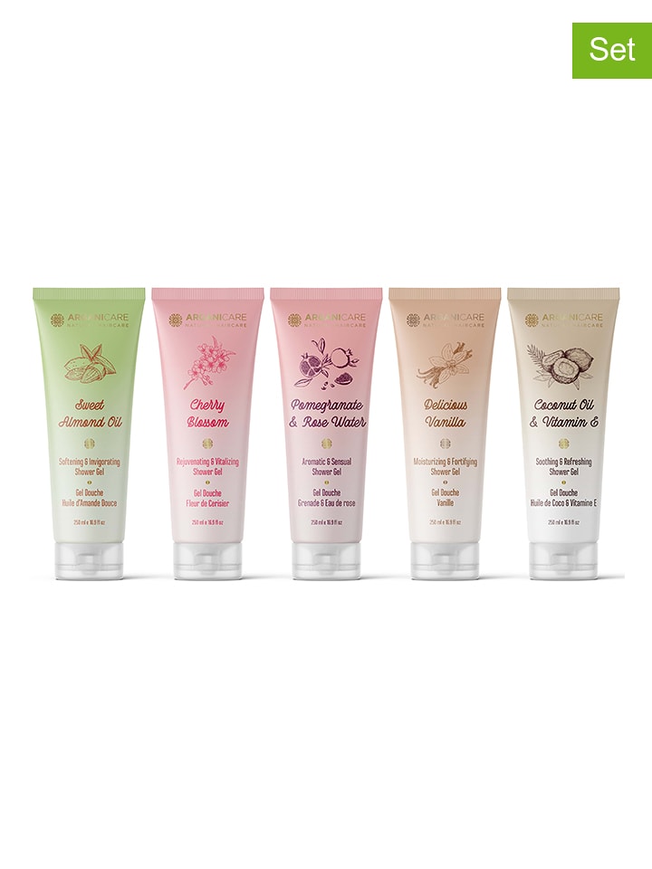 Argani Care 5-częściowy zestaw żelów pod prysznic - po 250 ml rozmiar: onesize