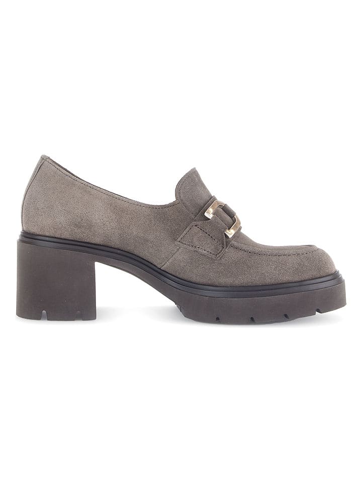 Gabor Skórzane czółenka w kolorze szarym rozmiar: 40,5