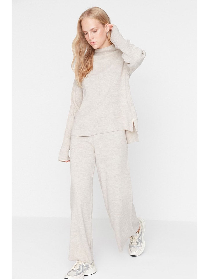 trendyol 2-częściowy zestaw w kolorze beżowym rozmiar: M