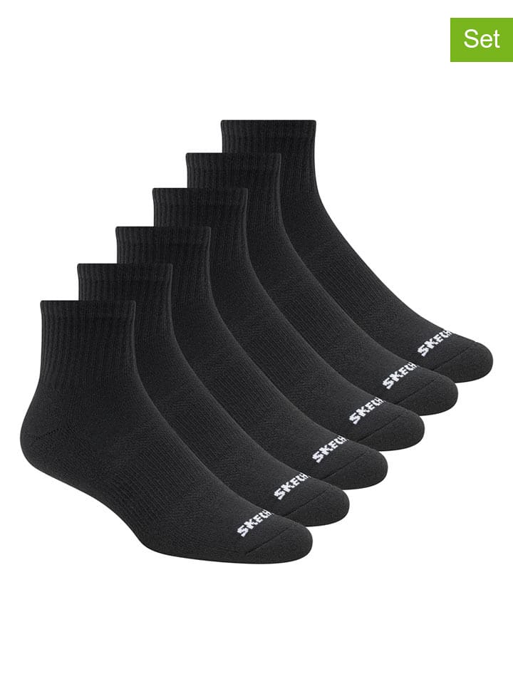 Skechers Skarpety (6 par) w kolorze czarnym rozmiar: 41-46