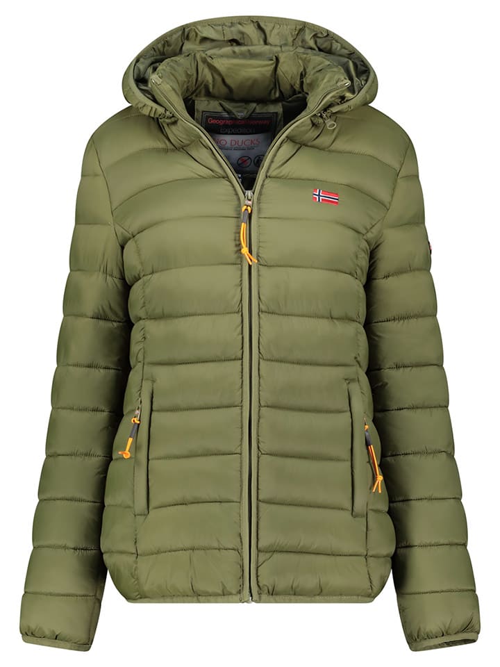 Geographical Norway Kurtka pikowana "Atikolor" w kolorze zielonym rozmiar: XXL