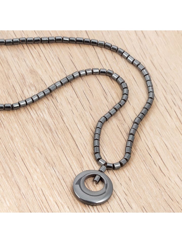 MENTHE À L'O Naszyjnik z hematytami - dł. 42 cm rozmiar: onesize