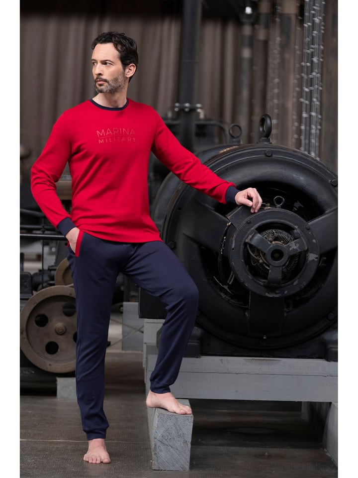 maryplaid Piżama w kolorze czerwono-granatowym rozmiar: XL