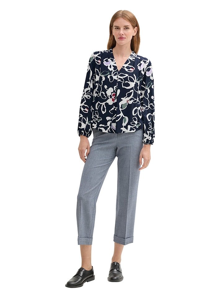 Tom Tailor Bluzka w kolorze granatowo-białym rozmiar: 38