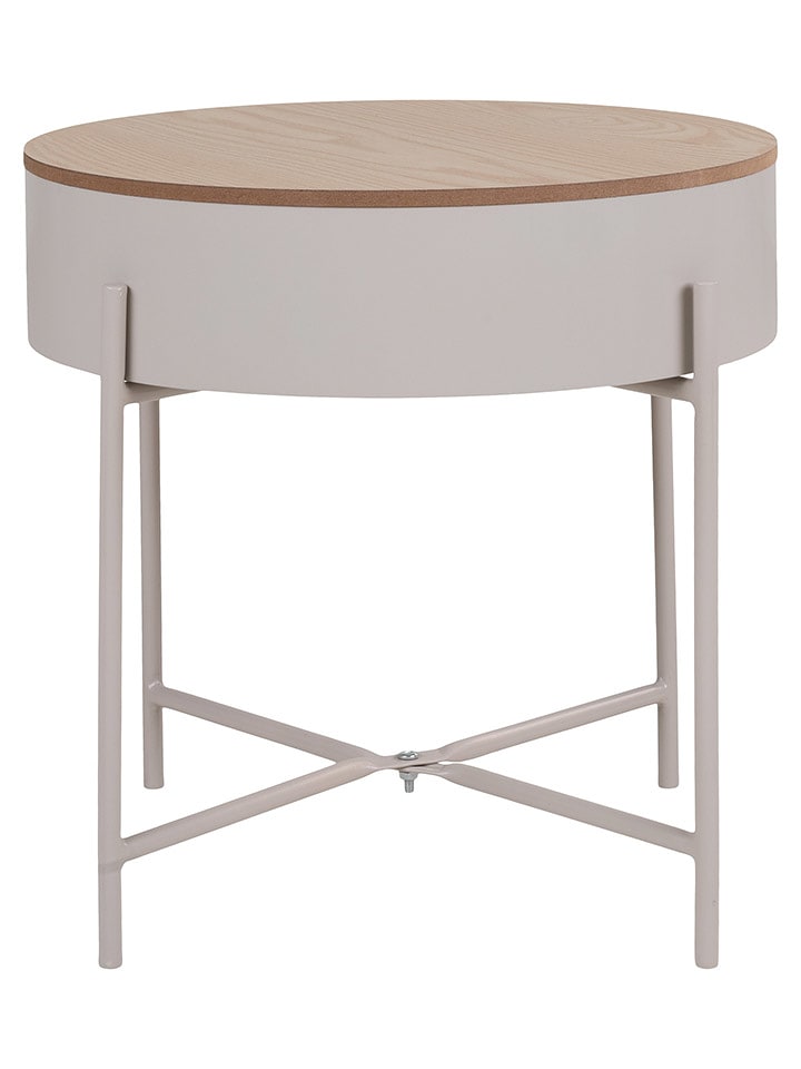 House Nordic Stolik "Sisco" w kolorze jasnobrązowo-beżowym - wys. 40 x Ø 40 cm rozmiar: onesize