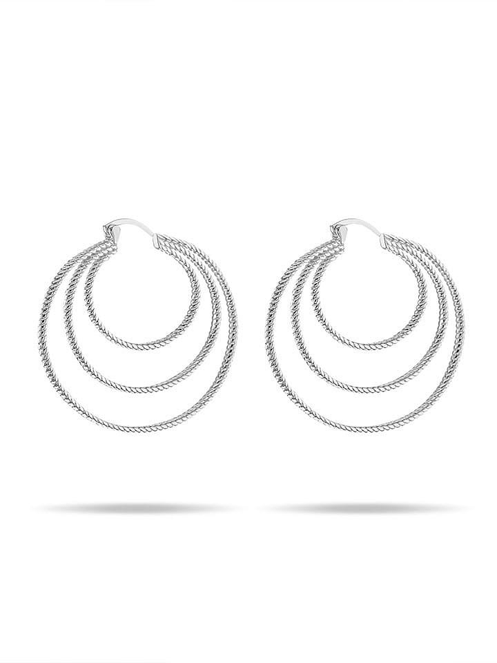 Eclat d'Argent Srebrne kolczyki-kreole rozmiar: onesize