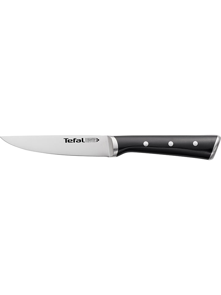 Tefal Nóż uniwersalny "Ice Force" w kolorze srebrno-czarnym - dł. 11 cm rozmiar: onesize