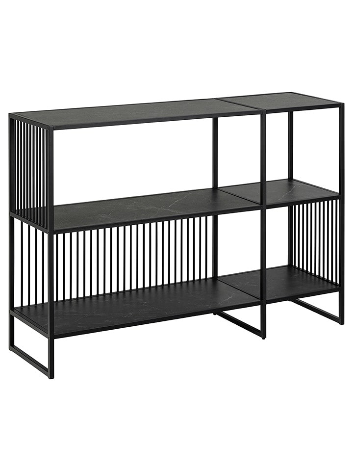 Actona Regał "Strington" w kolorze czarnym na książki - 120 x 83 x 35 cm rozmiar: onesize