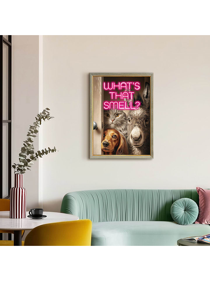 Orangewallz Druk artystyczny "Cats Looking" w ramce rozmiar: 50x70 cm