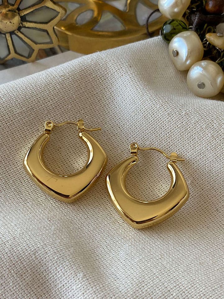 Luseera Pozłacane kolczyki-kreole rozmiar: onesize