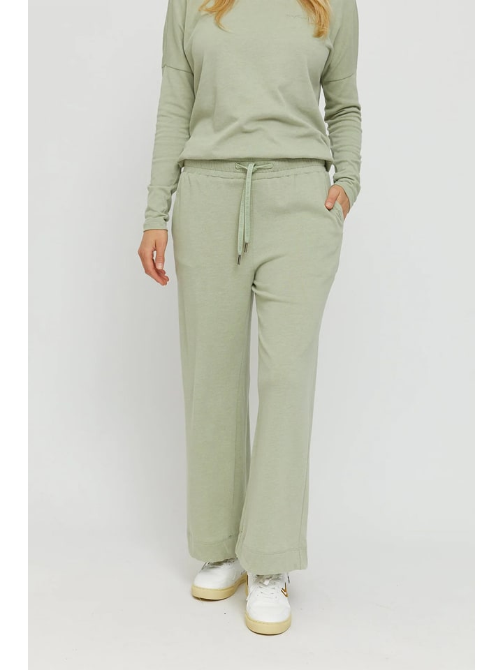 MAZINE Spodnie dresowe "Chilly" w kolorze jasnozielonym rozmiar: M