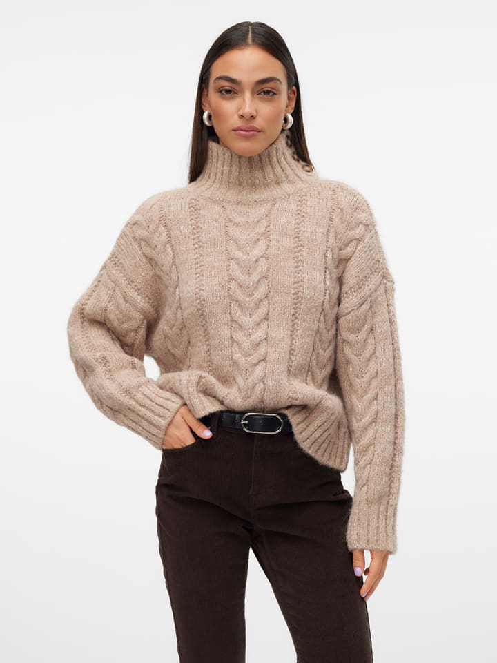 Vero Moda Sweter w kolorze beżowym rozmiar: XS