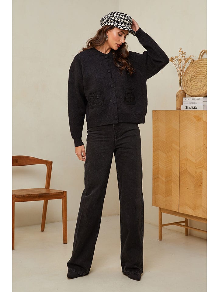 Soft Cashmere Kardigan w kolorze czarnym rozmiar: 38/40