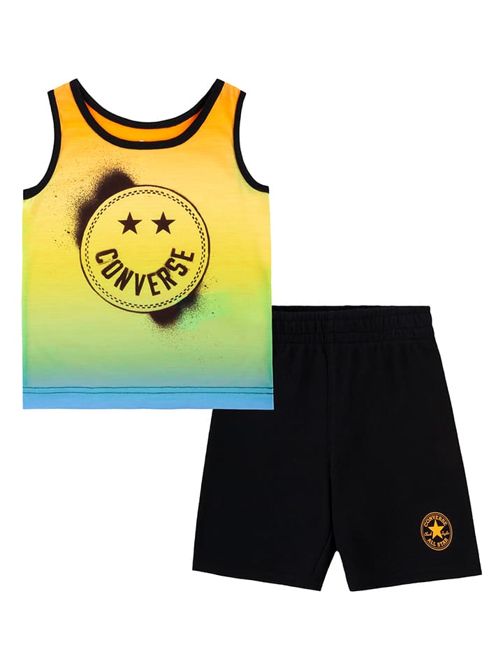 Converse 2-częściowy zestaw w kolorze pomarańczowo-czarnym rozmiar: 116/122