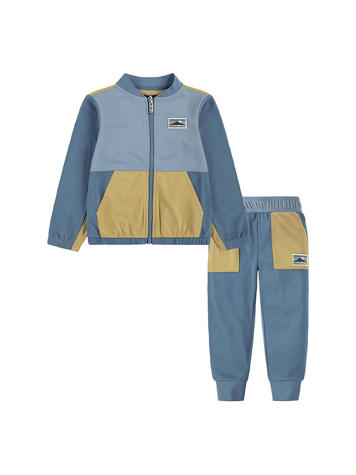 Converse 2-częściowy strój sportowy w kolorze niebiesko-beżowym rozmiar: 116/122