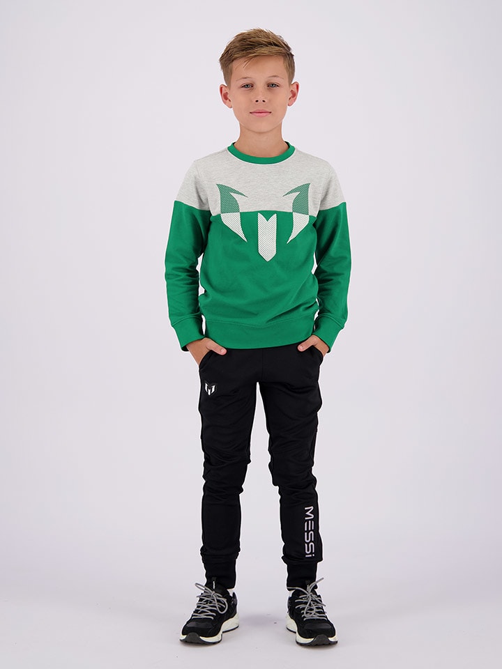 Messi Bluza w kolorze zielono-szarym rozmiar: 128