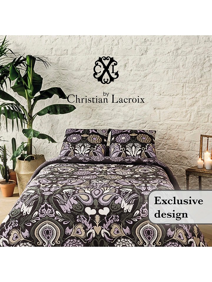 CXL by Christian Lacroix Komplet pościeli satynowej w kolorze fioletowym rozmiar: 240x220 cm