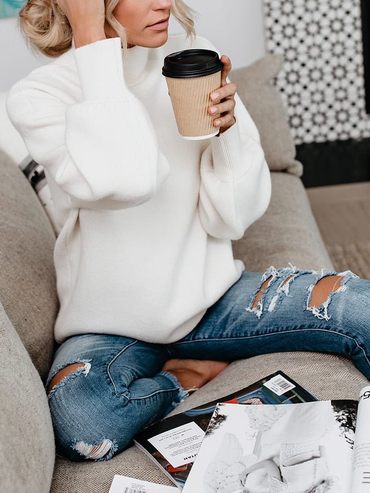 Milan Kiss Sweter w kolorze białym rozmiar: XL