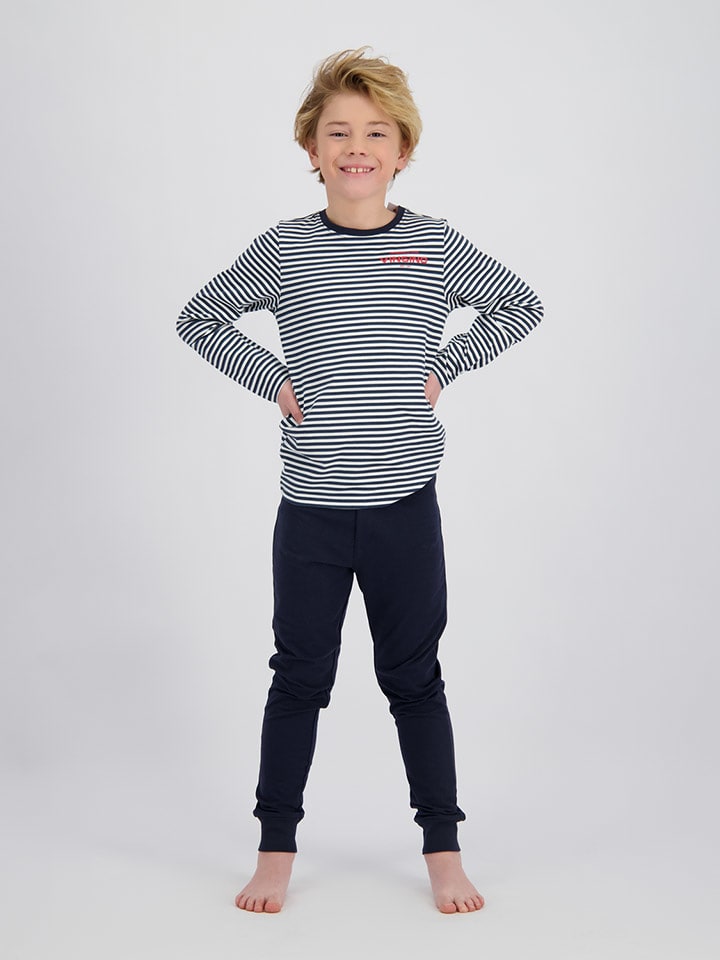 Vingino Piżama w kolorze biało-granatowym rozmiar: 146/152