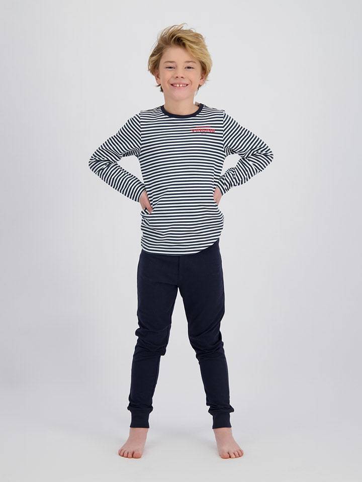 Vingino Piżama w kolorze biało-granatowym rozmiar: 146/152