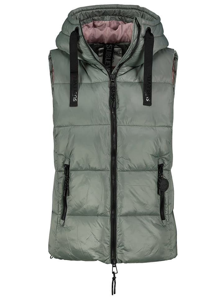 Sublevel Kamizelka pikowana w kolorze khaki rozmiar: M