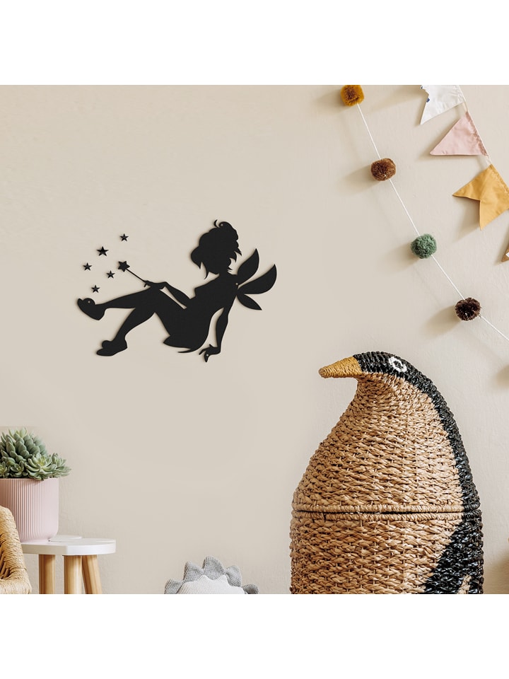 hippodino Dekoracja ścienna w kolorze czarnym - 50 x 40 cm rozmiar: onesize