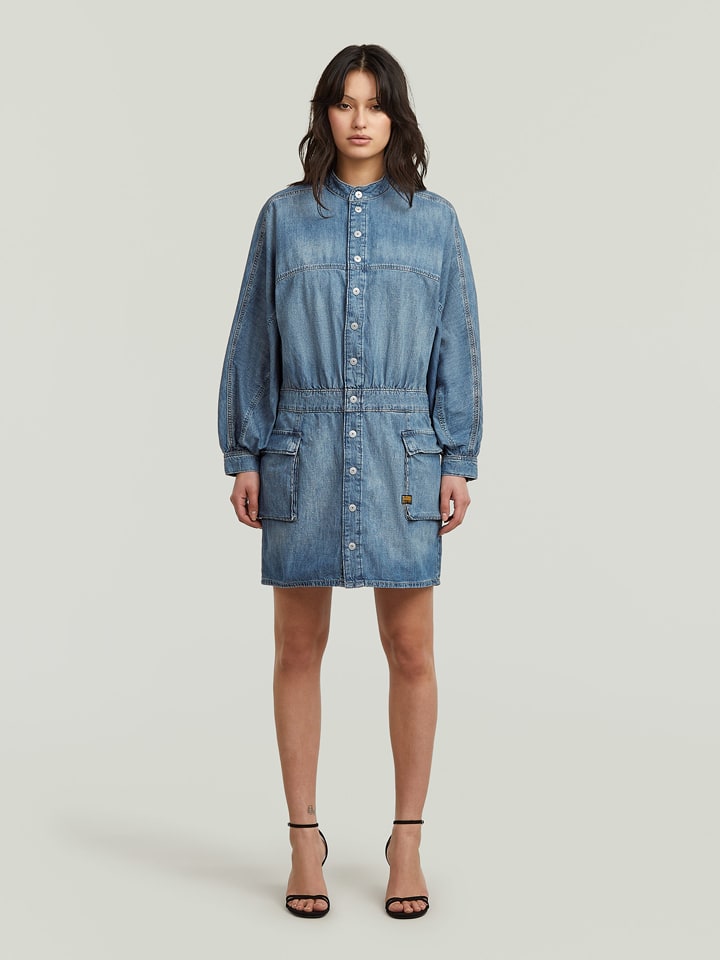 G-Star Sukienka dżinsowa w kolorze niebieskim rozmiar: XL