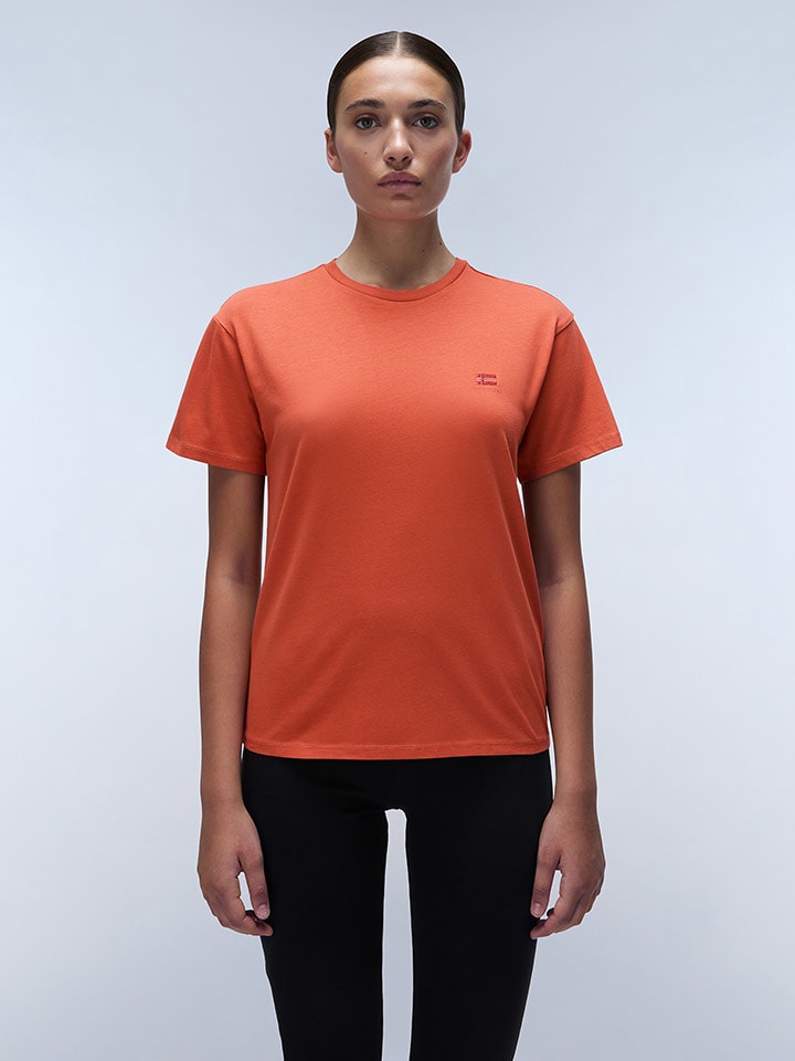 Napapijri Koszulka "Nina" w kolorze pomarańczowym rozmiar: M