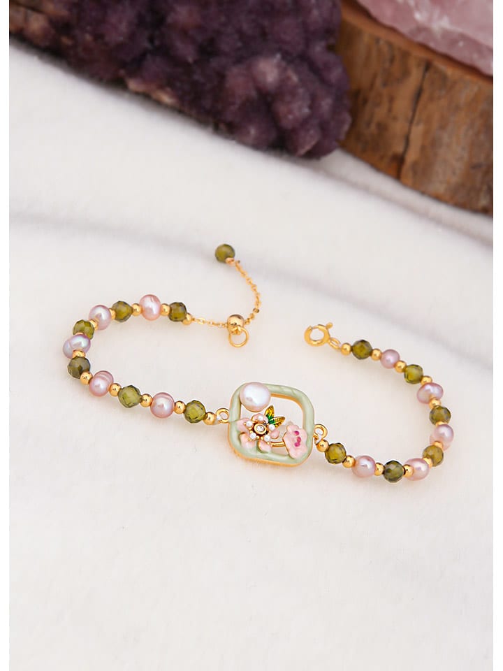 L'Atelier de Gaia Pozłacana bransoletka z perłami rozmiar: onesize