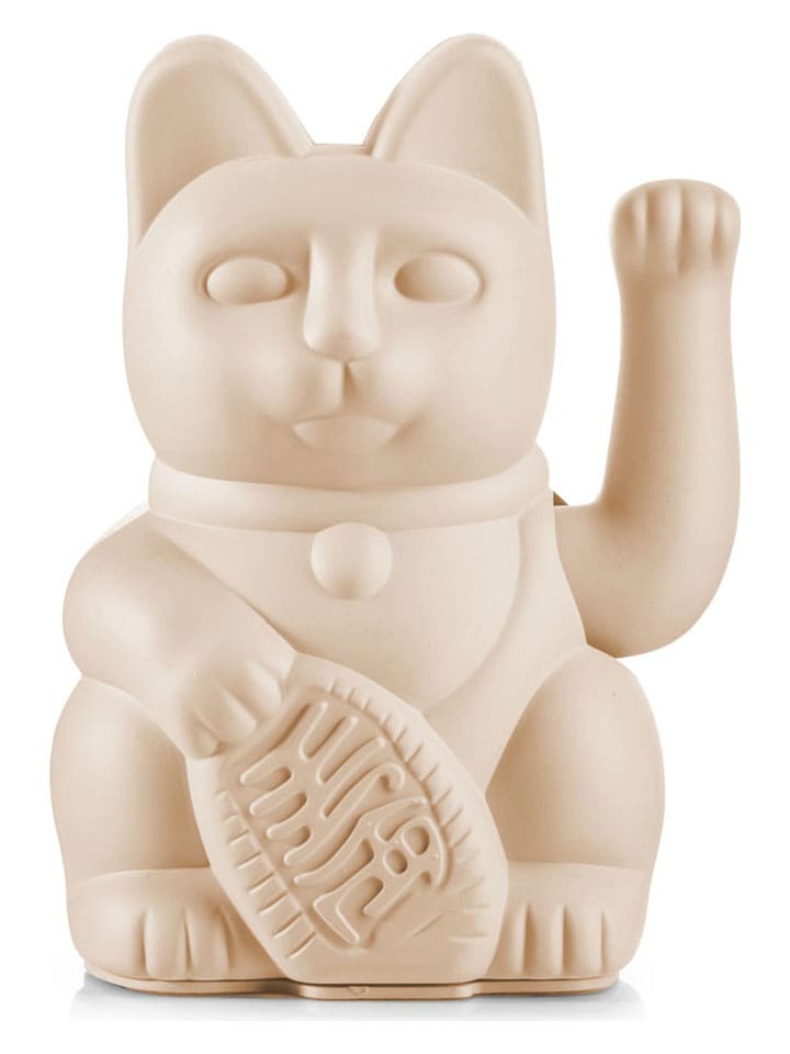 Donkey Figurka dekoracyjna "Lucky Cat" w kolorze beżowym - 10,5 x 15 x 8,5 cm rozmiar: onesize