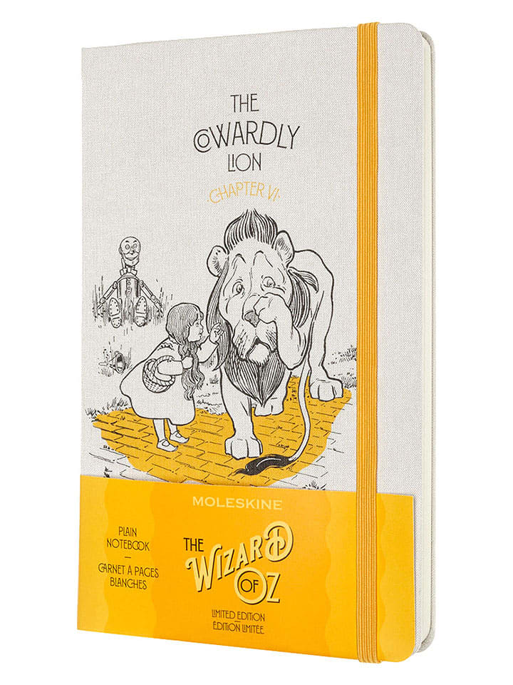 Moleskine Notatnik "Wizard of Oz" w kolorze biało-żółtym - 13 x 21 cm rozmiar: onesize