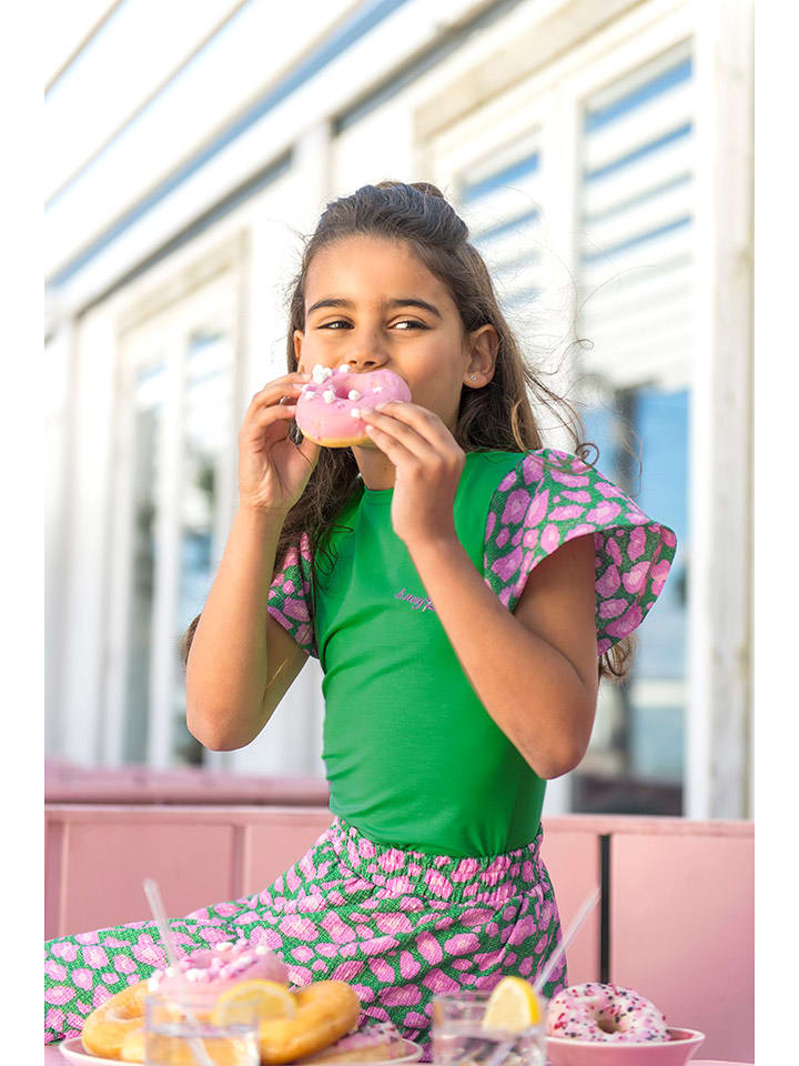 B.Nosy Koszulka "Thessa" w kolorze zielono-jasnoróżowym rozmiar: 104