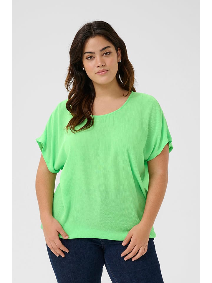 KAFFE curve Bluzka w kolorze jasnozielonym rozmiar: 42