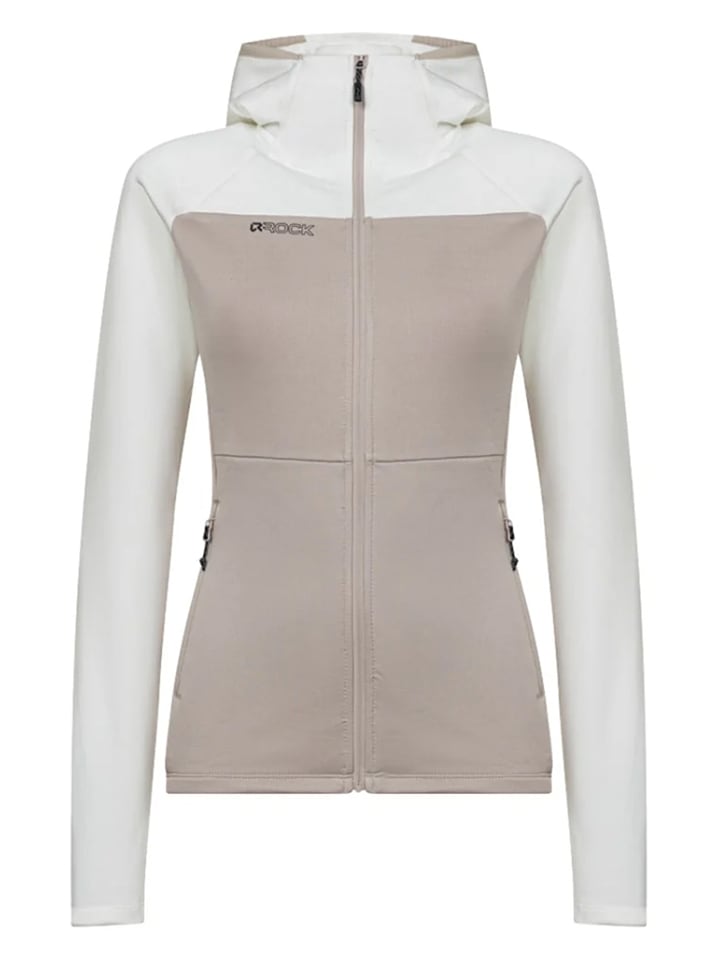 ROCK EXPERIENCE Kurtka polarowa "Linzor" w kolorze beżowo-białym rozmiar: XL