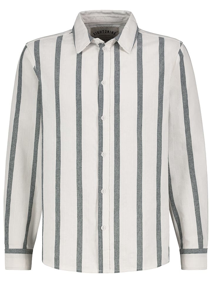 Eight2Nine Koszula w kolorze biało-szarym rozmiar: XL