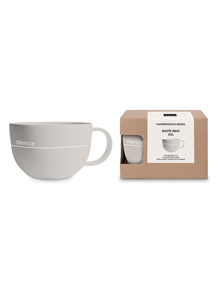 ppd Kubek jumbo "Pure silence" w kolorze szarym - 550 ml rozmiar: onesize