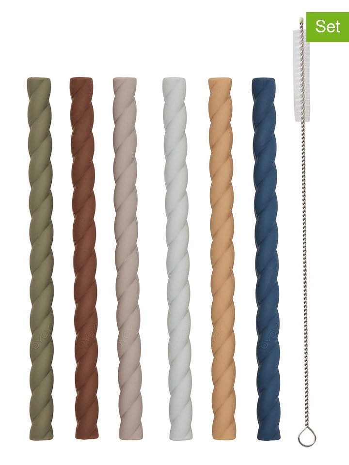 OYOY mini Słomki (6 szt.) "Mellow" w różnych kolorach - dł. 16 cm rozmiar: onesize