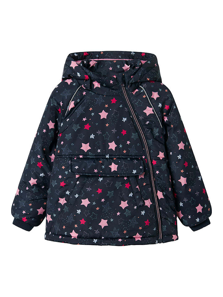 name it Dwustronna kurtka przejściowa w kolorze antracytowo-jasnoróżowym rozmiar: 110